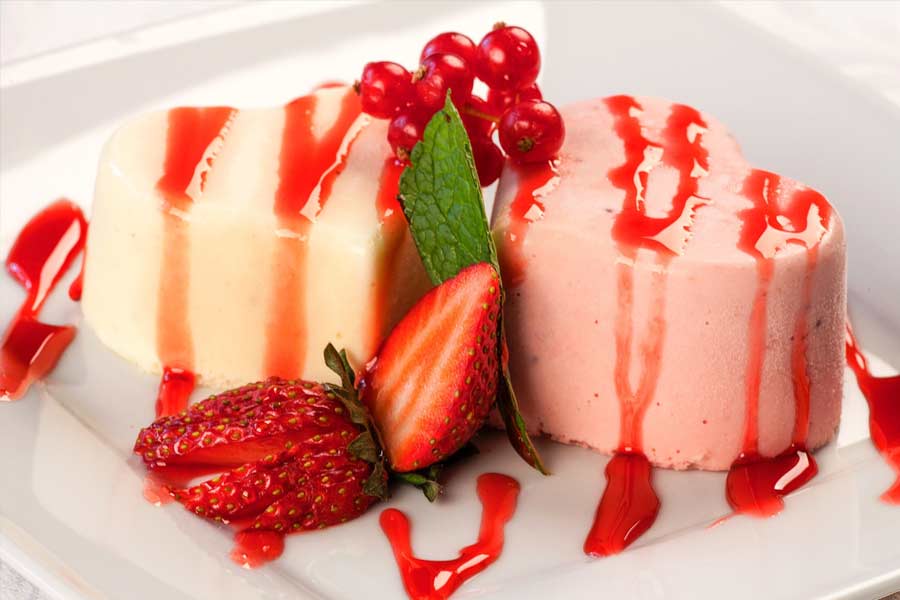 Panna cotta z jagodami